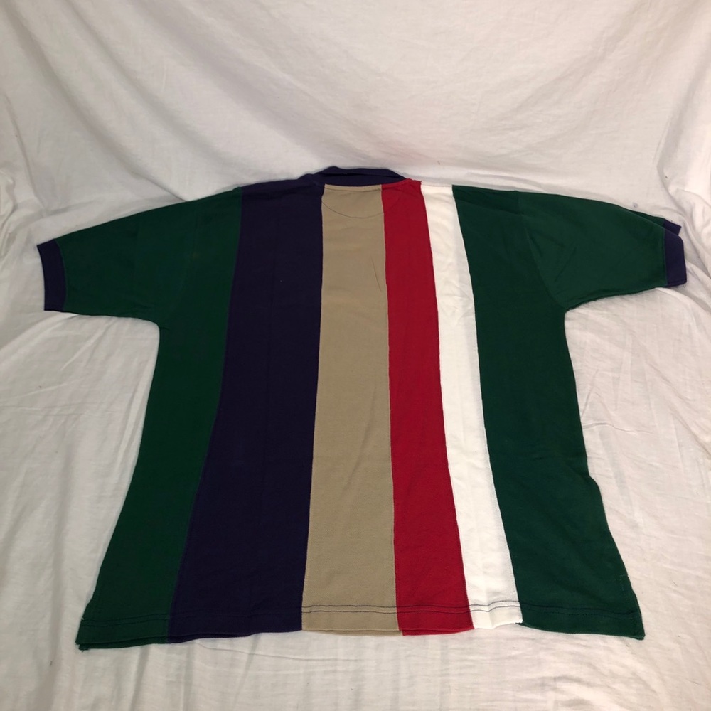 NWT VINTAGE Men's Van Heusen Striped Short Sleeve Polo Shirt Large Multicolor - Picture 4 of 6